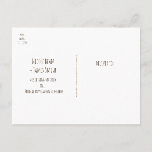 Oude western saloon rustieke trouwdag opslaan datu aankondigingskaart (Achterkant)