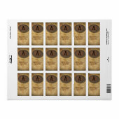 oude Westerne Cowboy Country bruiloft Adresetikett Etiket (Full Sheet)