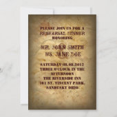 Oude Westerne Cowboy Country Repetitie Diner Uitno Kaart (Achterkant)