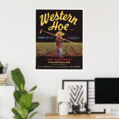  oude Westerne homepage-etiketten Poster (Thuiskantoor)