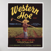  oude Westerne homepage-etiketten Poster (Voorkant)