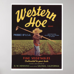  oude Westerne homepage-etiketten Poster
