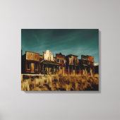 Oude Westerne spookstad. Canvas Afdruk (Voorkant)