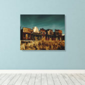Oude Westerne spookstad. Canvas Afdruk (Insitu (Houten vloer))