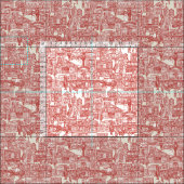 Oude westerne stad Poppy Red Pearl Stof (Delen)