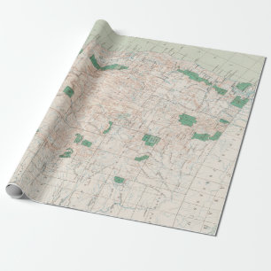 Oude Westerne US National Forests and Parks Map (1 Cadeaupapier