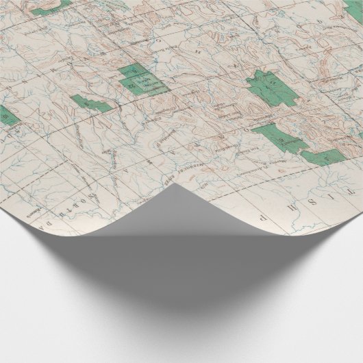 Oude Westerne US National Forests and Parks Map (1 Cadeaupapier (Hoek)