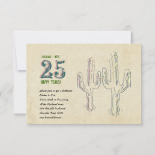 Oude Westerse Cactus Huwelijksjubileum Kaart