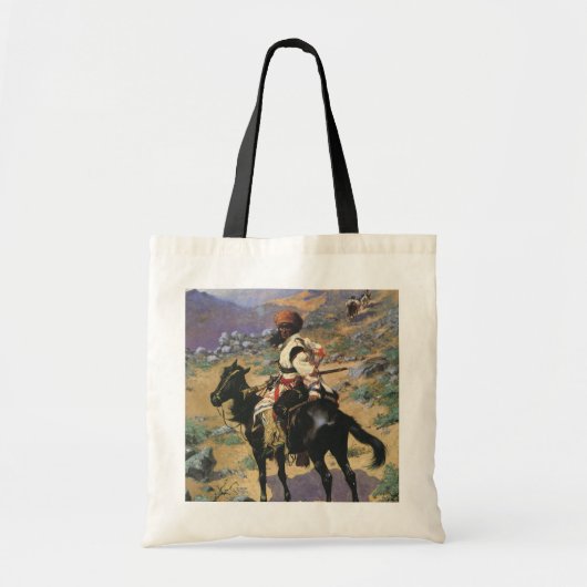 Oude Westerse, Een Indiaanse Trapper door Remingto Tote Bag (Voorkant)