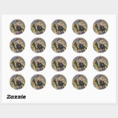 Oude Westerse, Een Indiaanse Trapper van Remington Ronde Sticker (Vel)