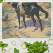 Oude Westerse, Een Indiaanse Trapper van Remington Theedoek (Gevouwen)
