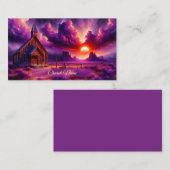 Oude Westkerk in de woestijn bij zonsondergang Visitekaartje (Voorkant / Achterkant)