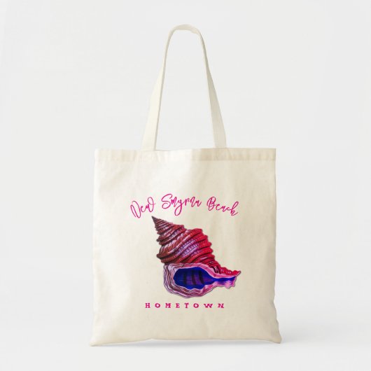 Oude Whelk Zeeschelp Aangepaste Tekst Tote Bag (Voorkant)