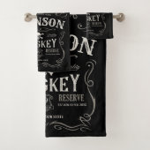 Oude Whiskey-label Aangepaste  liquor Bar Bad Handdoek (Insitu)