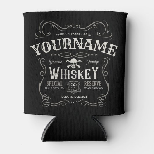 Oude Whiskey-label Aangepaste liquor Bar Blikjeskoeler (Voorkant)
