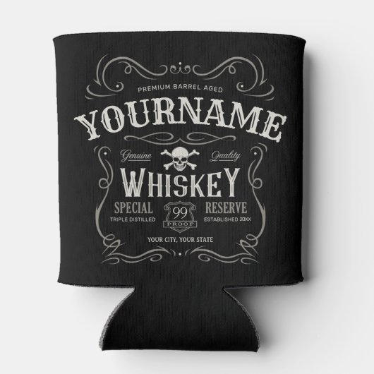 Oude Whiskey-label Aangepaste  liquor Bar Blikjeskoeler (Achterkant)