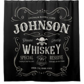 Oude Whiskey-label Aangepaste  liquor Bar Douchegordijn (Voorkant)