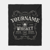 Oude Whiskey-label Aangepaste  liquor Bar Fleece Deken (Voorkant)