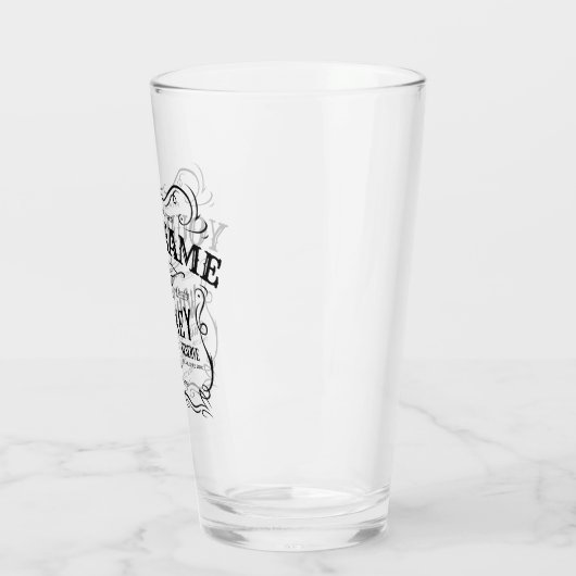 Oude Whiskey-label Aangepaste liquor Bar Glas (Links)