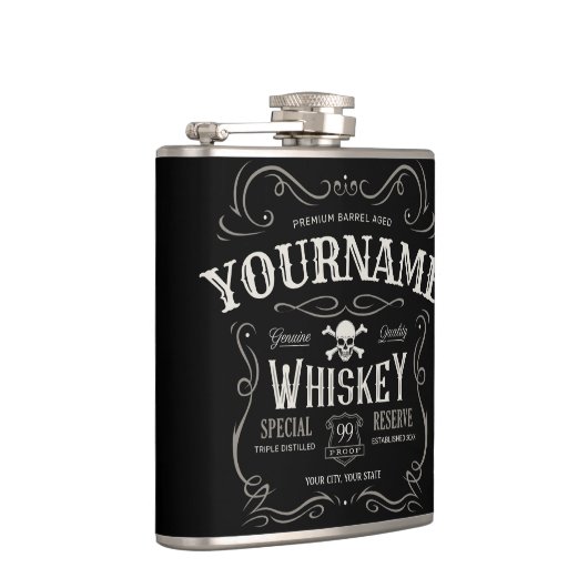 Oude Whiskey-label Aangepaste  liquor Bar Heupfles (Rechts)