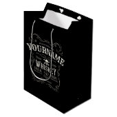 Oude Whiskey-label Aangepaste  liquor Bar Medium Cadeauzakje (Voorkant Gekanteld)