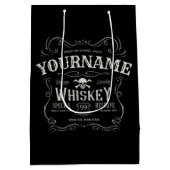 Oude Whiskey-label Aangepaste  liquor Bar Medium Cadeauzakje (Achterkant)