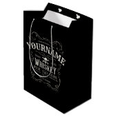Oude Whiskey-label Aangepaste  liquor Bar Medium Cadeauzakje (Achterkant Gekanteld)
