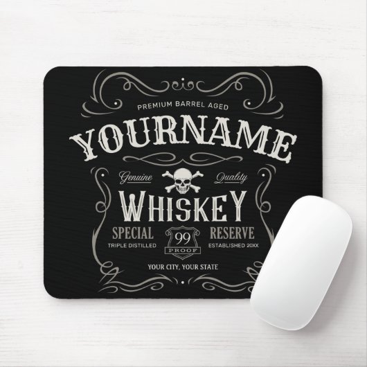 Oude Whiskey-label Aangepaste  liquor Bar Muismat (Met muis)