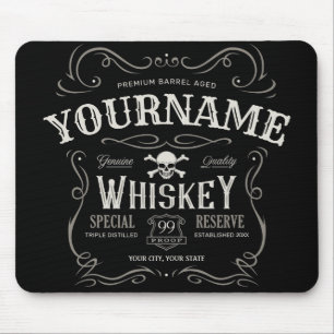 Oude Whiskey-label Aangepaste  liquor Bar Muismat