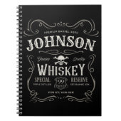 Oude Whiskey-label Aangepaste  liquor Bar Notitieboek (Voorkant)