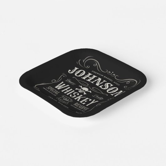 Oude Whiskey-label Aangepaste  liquor Bar Papieren Bordje (Gebogen)