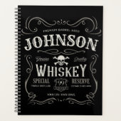 Oude Whiskey-label Aangepaste  liquor Bar Planner (Voorkant)