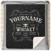 Oude Whiskey-label Aangepaste liquor Bar Sherpa Deken