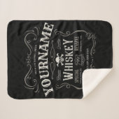 Oude Whiskey-label Aangepaste  liquor Bar Sherpa Deken (Voorkant (horizontaal))