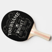 Oude Whiskey-label Aangepaste  liquor Bar Tafeltennisbatje (Zijkant)