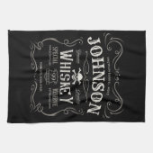 Oude Whiskey-label Aangepaste  liquor Bar Theedoek (Horizontaal)