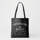 Oude Whiskey-label Aangepaste  liquor Bar Tote Bag (Voorkant)