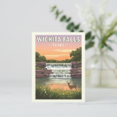 Oude Wichita Falls Texas Briefkaart (Staand voorkant)