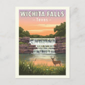 Oude Wichita Falls Texas Briefkaart (Voorkant)