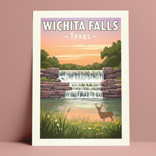 Oude Wichita Falls Texas Briefkaart
