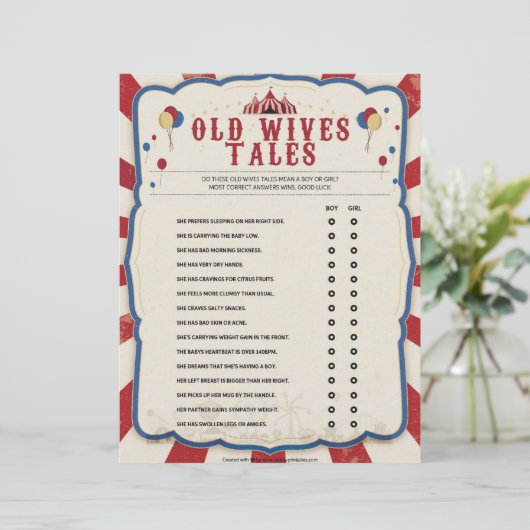 Oude wiegjes [Circus Theme] Briefhoofd (Staand voorkant)