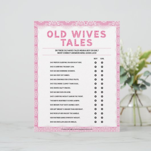 Oude wiegjes [Luxe kant [Roze]] Briefhoofd (Staand voorkant)