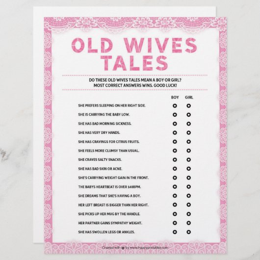 Oude wiegjes [Luxe kant [Roze]] Briefhoofd (Voorkant / Achterkant)