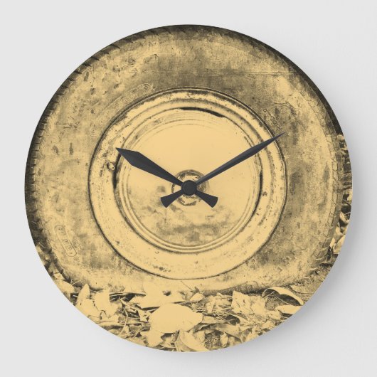 Oude wiel van de klassieke auto nr. 2 grote klok (Voorkant)