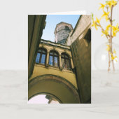 Oude wijk van Barcelona Blank Wenskaart Kaart (Gele Bloem)