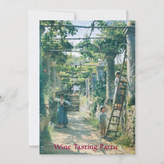 OUDE WIJNBERG OOGST WIJNPROEVERIJ FEESTJE KAART (Voorkant)