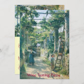 OUDE WIJNBERG OOGST WIJNPROEVERIJ FEESTJE KAART (Voorkant / Achterkant)