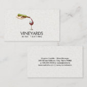 Oude wijnfles schenken visitekaartje (Voorkant / Achterkant)