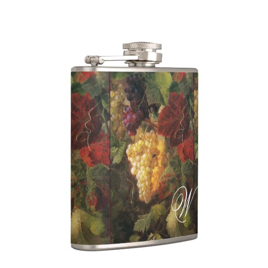 OUDE WIJNGAARD DRUIVEN EN WIJNSTOKKEN MONOGRAM HEUPFLES (Rechts)