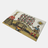 Oude wijngaard, tekstportier toevoegen deurmat (Schuin)